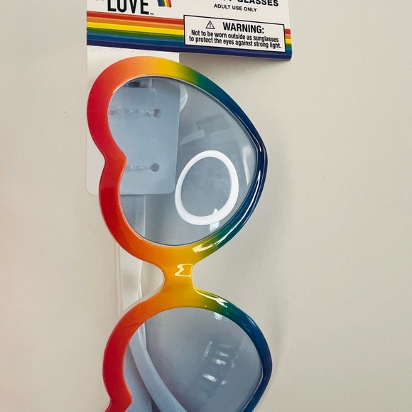 Rainbow Pride Adult Tutu One Size Fits Most New With Tags glasses & face tattoo - Picture 3 of 5